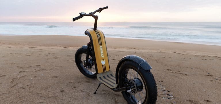 Ein idealer Elektroroller für Wanderungen im Wald, in den Bergen, am Strand oder für Bitumen. Vielseitigkeit laut Zosh!